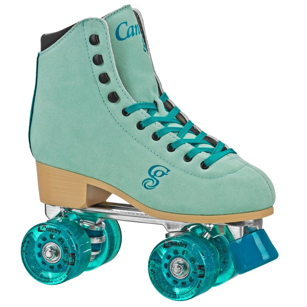 Candi Grl Carlin Quad Roller Skates, Size 7.5, Green/Blue